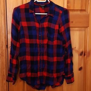 Blue and Red Lucky Brand Plaid shirt
